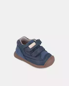 Городские кожаные ботинки для мальчика с усиленным носком Biomecanics, синий