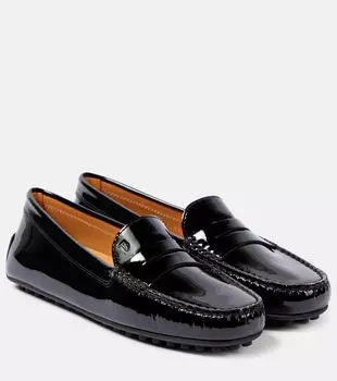 Городские мокасины Gommino из лаковой кожи Tod's, черный