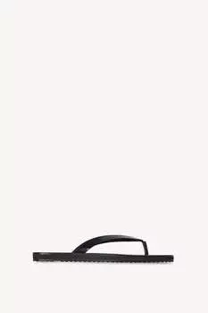 Городские шлепанцы из кожи The Row, черный