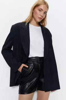 Городские шорты из искусственной кожи Warehouse, черный