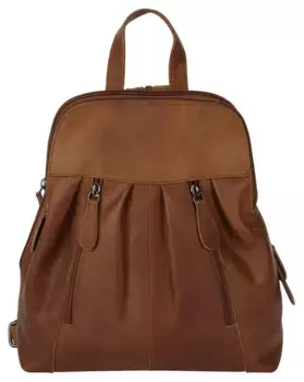 Городской рюкзак Cluty, натуральная кожа, цвет Cognac