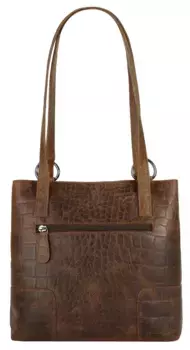 Городской рюкзак Cluty, натуральная кожа, коричневый