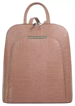 Городской рюкзак Cluty, натуральная кожа, производство Италия, розовый