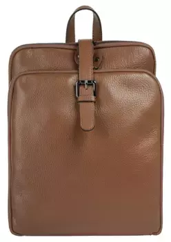 Городской рюкзак Cluty, натуральная кожа, производство Италия, цвет Cognac