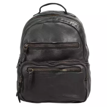 Городской рюкзак Cluty, натуральная кожа, производство Италия, черный
