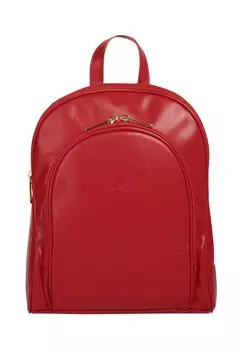 Городской рюкзак из натуральной кожи, производство Италия Cluty, красный