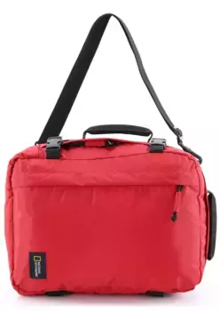 Городской рюкзак NATIONAL GEOGRAPHIC "Hybrid", отделение на молнии, ручка для переноски, плечевой ремень и лямки рюкзака, красный
