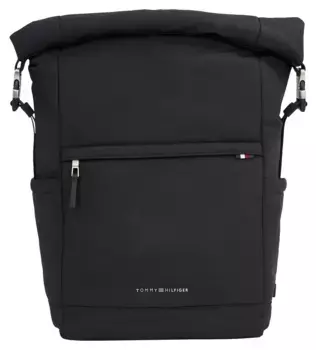 Городской рюкзак Tommy Hilfiger "TH SIGNATURE ROLLTOP BACKPACK", черный