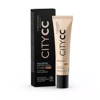 Городской СС-крем против загрязнений с гиалуроновой кислотой Light, SPF 15, 40 мл Madara, City Anti Pollution