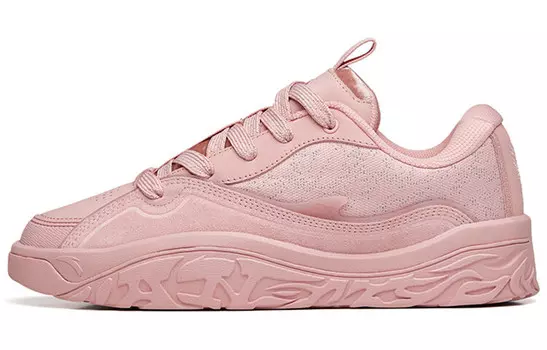 Горячие мужские туфли для скейтбординга с низким верхом розового цвета Anta