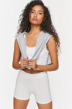 Горячие шорты из органически выращенного хлопка Forever 21, белый
