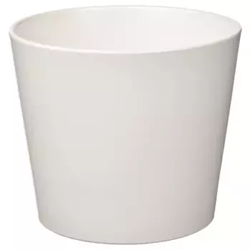 Горшок для растений глиняный, белый, 12 см, для интерьера SOJABNA IKEA