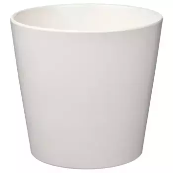 Горшок для растений глиняный, белый, 19 см, для интерьера SOJABNA IKEA