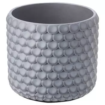 Горшок для растений Ikea Backdrag Fish Scale Patterned, 15 см, светло-серый