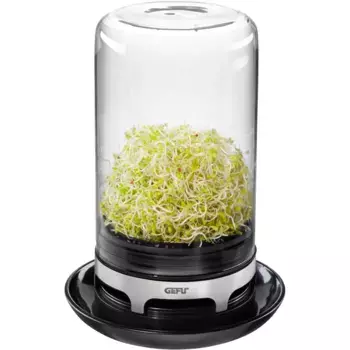 Горшок для трав GEFU «Bivita», банка для рассады, цвет transparent/schwarz/silberfarben