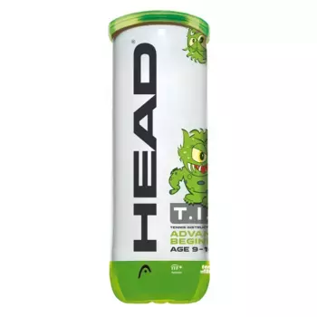 Горшок с 3 теннисными мячами T.I.P. Green Head, желтый/зеленый