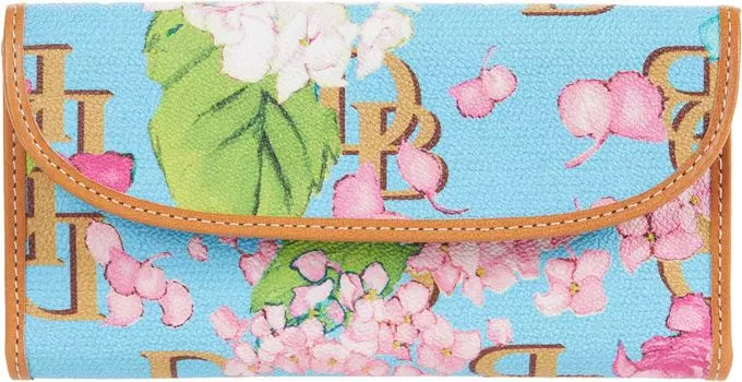 Гортензия Монограмма Континентальный Клатч Dooney & Bourke, синий