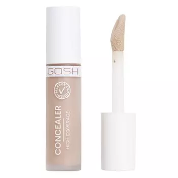 Gosh, Concealer High Coverage, консилер с высокой степенью покрытия и аппликатором, фарфор 001, 6 мл