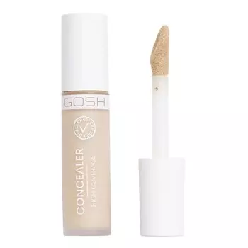 Gosh, Concealer High Coverage, Плотно закрывающий консилер с аппликатором, оттенок 002 Слоновая кость, 6 мл