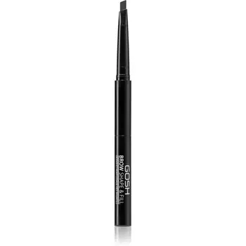 Gosh, Двусторонний карандаш для бровей Brow Shape & Fill, оттенок 002 Greybrown, 0,5 г