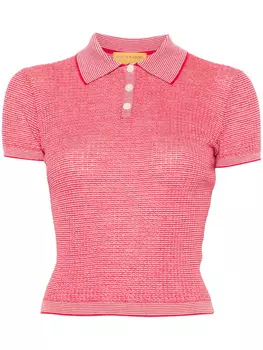 Гость в резиденции Усеченный кашемировый топ-поло Guest In Residence, красный