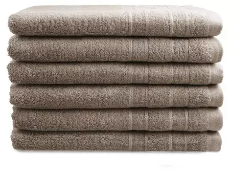 Гостевое полотенце DoubleDryset Hotel (6 шт), 30x1x50 см, серо-коричневый