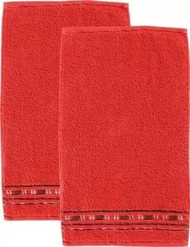 Гостевое полотенце Erwin Mller 2er-Pack 201789, 30x1x50 см, красный