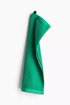 Гостевое полотенце из махровой ткани H&M, 30x50 см, зеленый