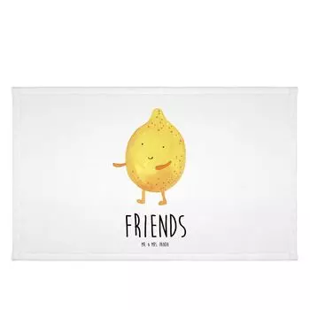 Гостевое полотенце Mr. & Mrs. Panda Best Friends Lemon - White - Подарок, Хорошее настроение, Животные, Махровая ткань, Отсутствующие ключевые слова, Животные мотивы, Спортивное полотенце, Детское полотенце, белый