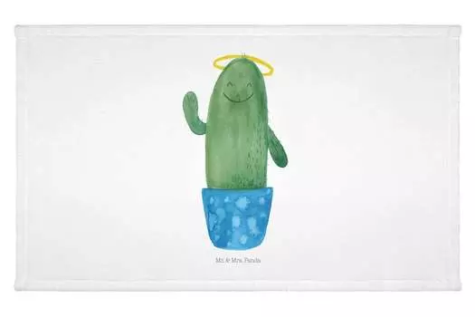 Гостевое полотенце Mr. & Mrs. Panda Cactus Holy - White - подарок, детское, спортивное полотенце, сестра, гостевое полотенце, детское полотенце, кактусы, махровая ткань, дорожное полотенце, сестры, белый