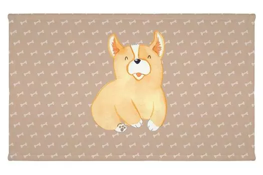 Гостевое полотенце Mr. & Mrs. Panda Corgie - собачье счастье - подарок, собачий мотив, собачья любовь, домашнее животное, махровое полотенце, спортивное полотенце, вельш-корги пемброк, гостевое полотенце, радость жизни, белый