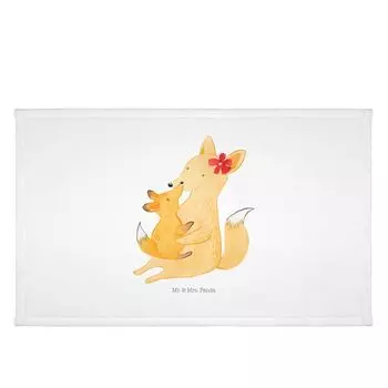 Гостевое полотенце Mr. & Mrs. Panda Fox Mom — белое — подарок, брат, гостевое полотенце, детское полотенце, день матери, любимая дочь, мама, спортивное полотенце, дочка, день отца, белый