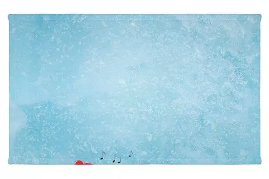 Гостевое полотенце Mr. & Mrs. Panda Fox Singer — Ice Blue — подарок, детское полотенце, подарок Singer, пение, гостевое полотенце, Адвент, дорожное полотенце, зима, канун Рождества, белый