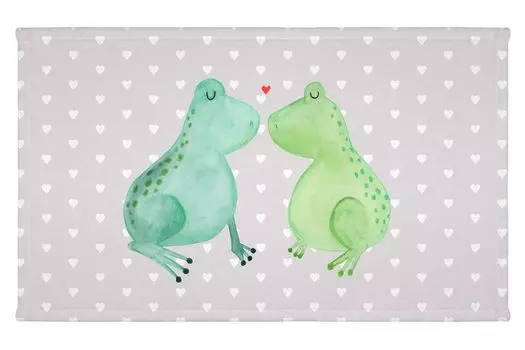 Гостевое полотенце Mr. & Mrs. Panda Frog Love — серая пастель — подарок, гостевое полотенце, спортивное полотенце, лягушка, жена, детское полотенце, свадьба, день свадьбы, махровое полотенце, белый