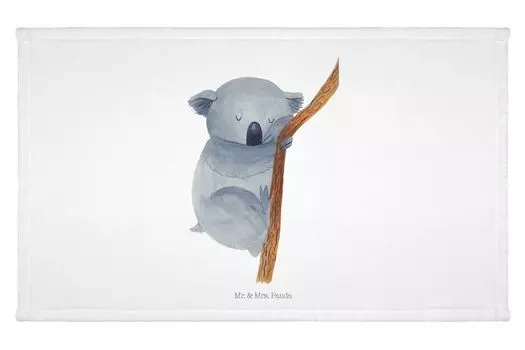 Гостевое полотенце Mr. & Mrs. Panda Коала - Белый - Подарок, Гостевое полотенце, Смешные высказывания, Спортивное полотенце, Детское полотенце, Сон, Животные, Хорошее настроение, Животные мотивы, Махровая ткань