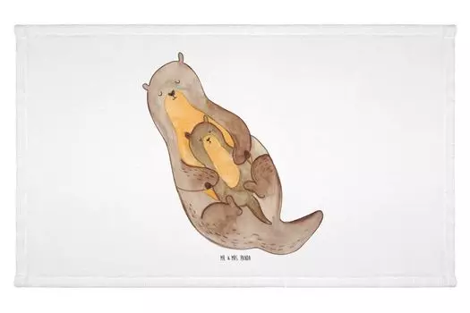 Гостевое полотенце Mr. & Mrs. Panda Otter Child - Белый - Подарок, Морская выдра, Рождение, Выдра, Детское полотенце, Спортивное полотенце, Выдра Морская выдра Морская выдра, Махровая ткань, Гостевое полотенце