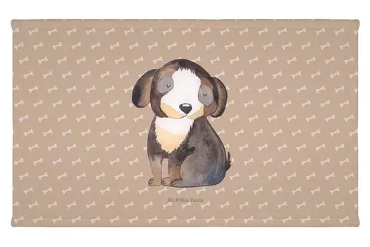Гостевое полотенце Mr. & Mrs. Panda Расслабляющее собаку - Счастье собаки - Подарок, Любовь собаки, Расслабление, Полотенце гостя, Владелец собаки, Махровая ткань, Пушистое, Детское полотенце, Поговорки, белый