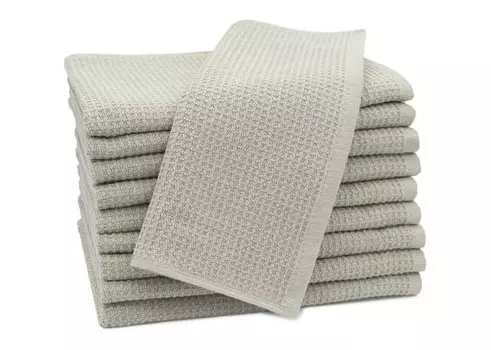 Гостевое полотенце Zollner 00000471 10 шт, 30x1x50 см, светло-серый