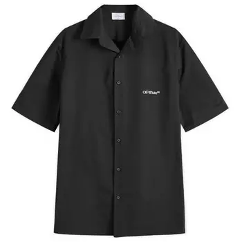 Готическая рубашка для боулинга Off-White, черный