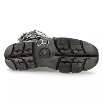 Готические ботинки до середины икры с шипами New Rock-727-S1, черный