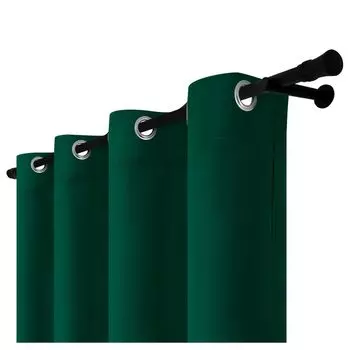 Готовая оконная штора из велюра с рюшной тесьмой 140 х 160 см ржаво-коричневая оранжевая непрозрачная штора Voppi