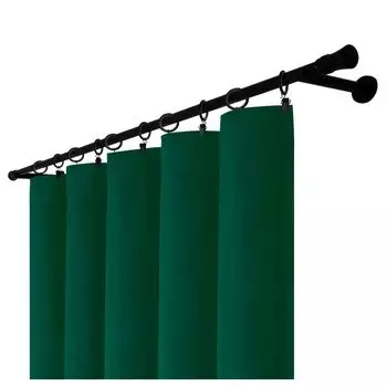 Готовая оконная штора из велюра с рюшовой тесьмой 140 х 160 см темно-синяя непрозрачная штора. Voppi