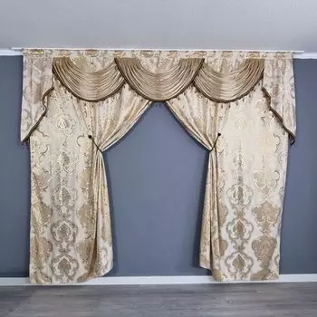 Готовая плотная штора Perde непрозрачная штора ок. 300 х 250 см золото. Gardinen by Justyna, бежевый