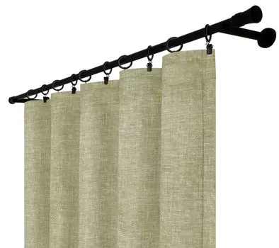 Готовая штора 600х200, тент гладкий с грузом. Voppi