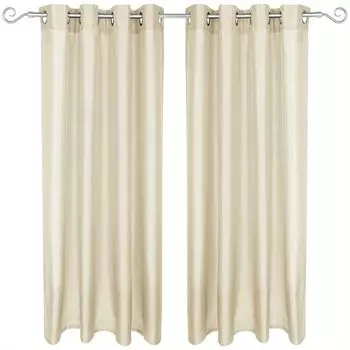 Готовая штора 700х200, тент гладкий с грузом. Arsvita, бежевый