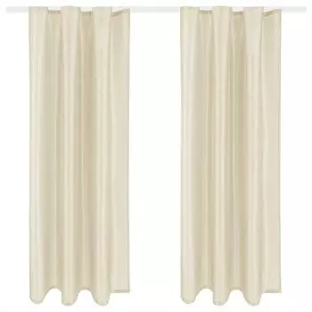 Готовая штора 700х245 белая вуаль с балластом. Arsvita, бежевый