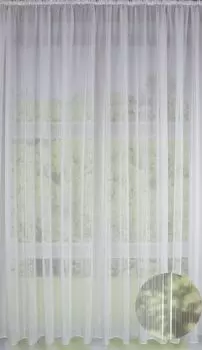 Готовая штора ДАНИЯ 400х150 ГОЛОС зеленый StarTex, белый