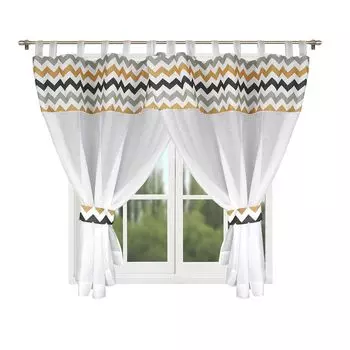 Готовая штора ФЛОРИДА 145х160 ГОЛОС серая штора Drapella, бежевый