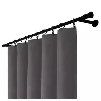 Готовая штора из велюра с рюшной тесьмой 140х250 см графитово-серая непрозрачная штора Voppi, серый