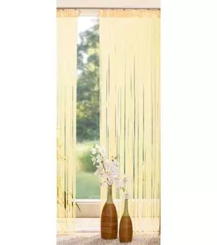 Готовая штора из вуали современная штора для гостиной и кухни LB-248, 150х400 см. Astek, бежевый